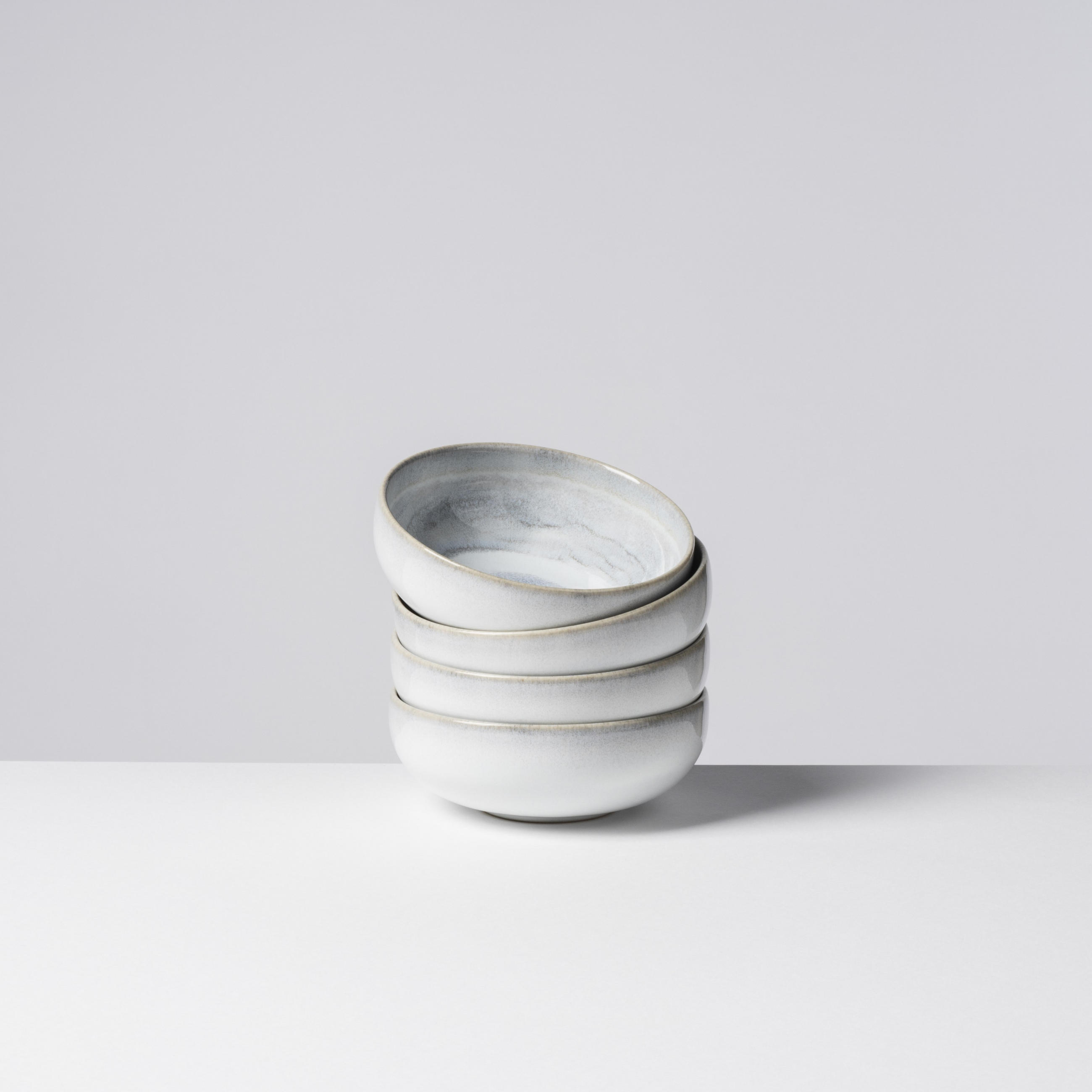 SNACKSCHALENSET TIEFER SEE   - Hellgrau/Weiß, Basics, Keramik (12,3/4,7cm) - Gipfelstück