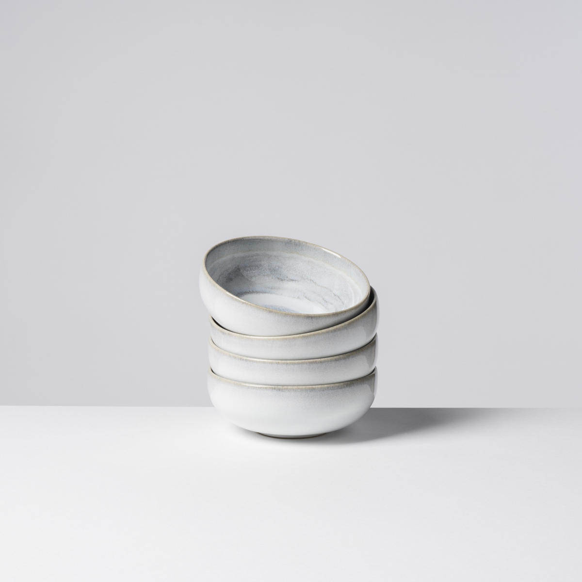 SNACKSCHALENSET TIEFER SEE   - Hellgrau/Weiß, Basics, Keramik (12,3/4,7cm) - Gipfelstück