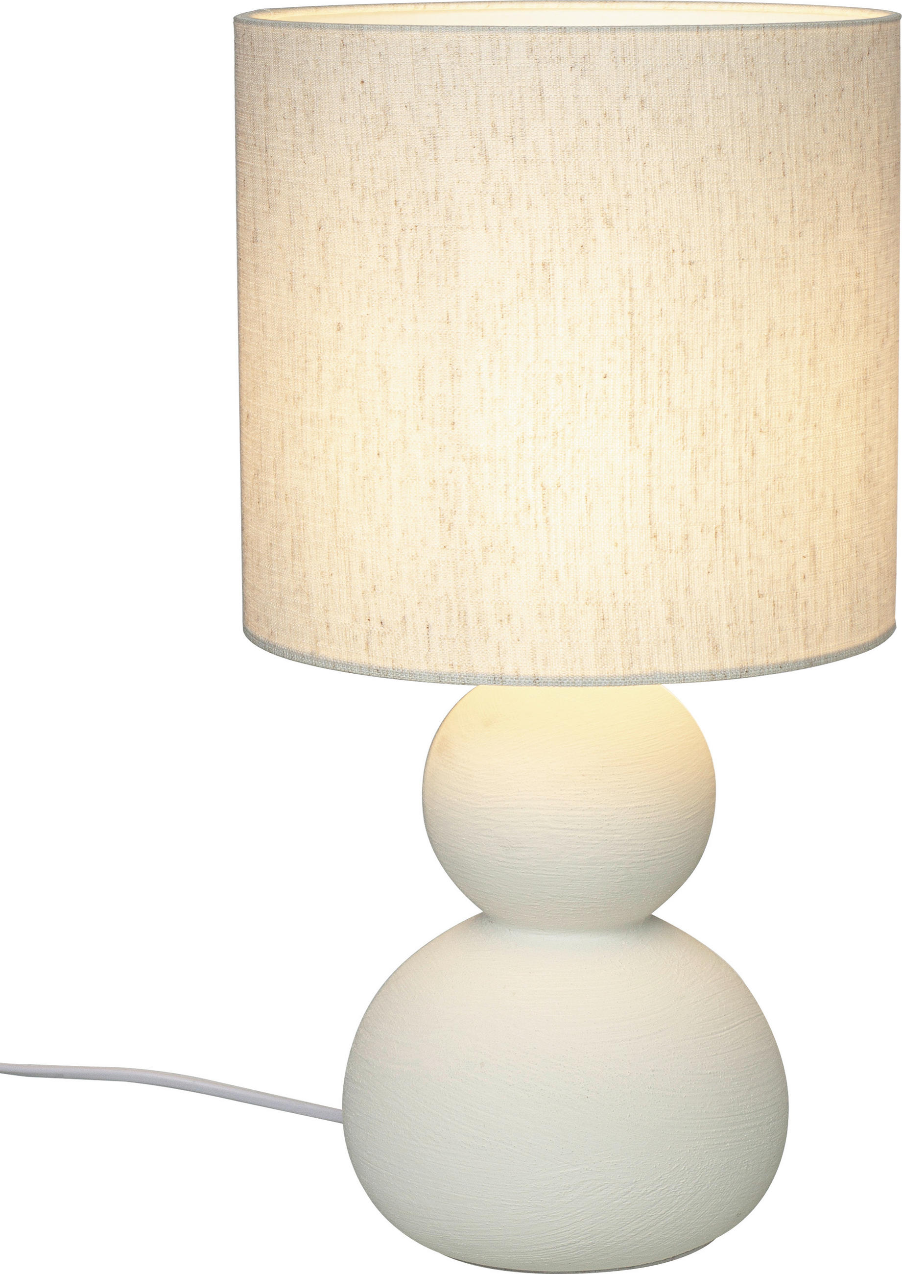 BORDSLAMPA 22/42/22 cm   - cremefärgad, Design, metall/textil (22/42/22cm) - Best Price