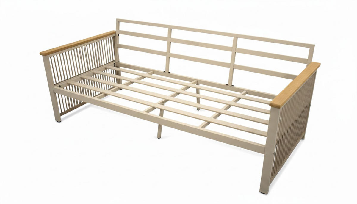 LOUNGE SOFA   drvo, metal   bež   - boje bagrema/bež, Moderno, drvo/metal (190/73/76cm) - Ambia Garden