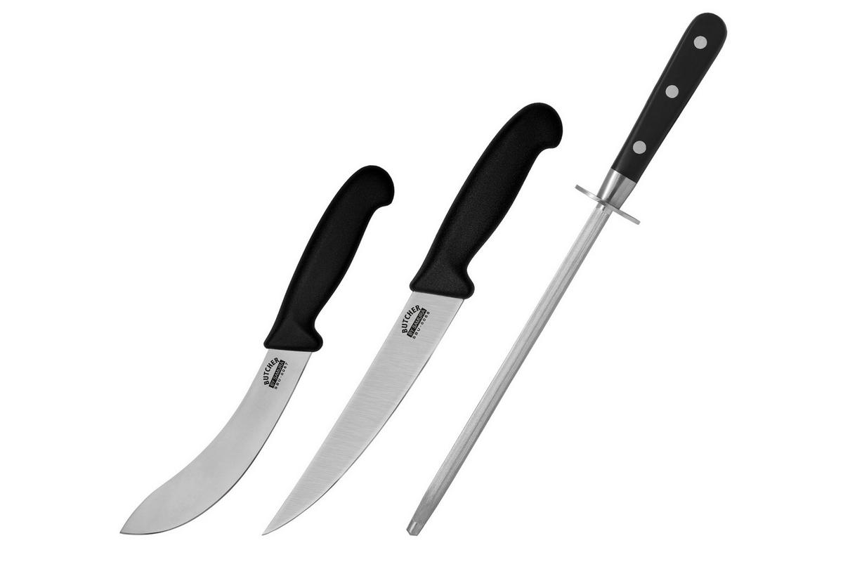 SET NOŽEVA      3 dela  - crna, Osnovno, metal/plastika - Samura