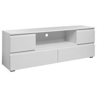 NÍZKA KOMODA, biela, 160/55/40 cm - biela/strieborná, Konventionell, kompozitné drevo (160/55/40cm) - MID.YOU