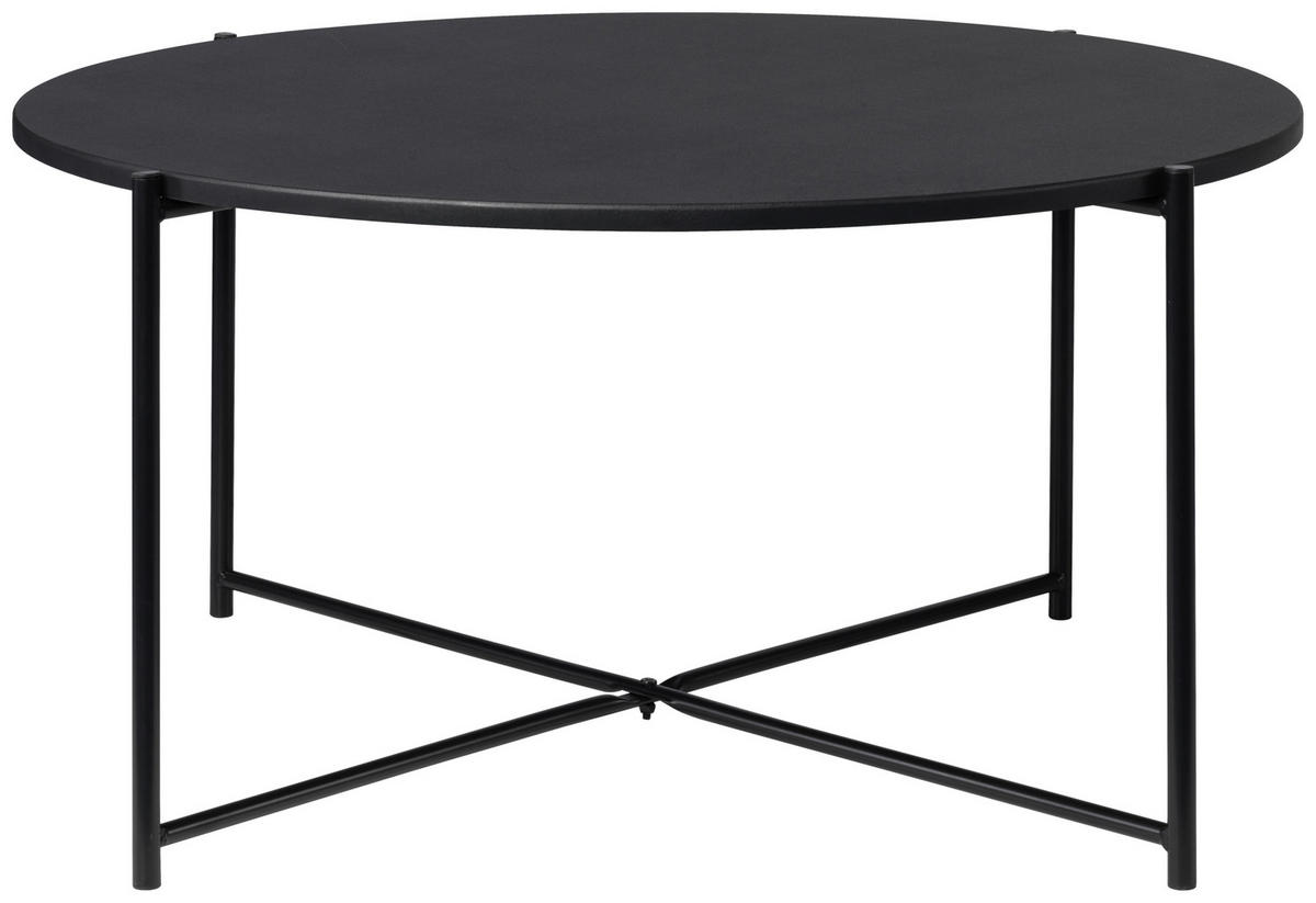 COUCHTISCH 83/83/40 cm rund Anthrazit  - Anthrazit/Schwarz, Design, Holzwerkstoff/Metall (83/83/40cm) - MID.YOU