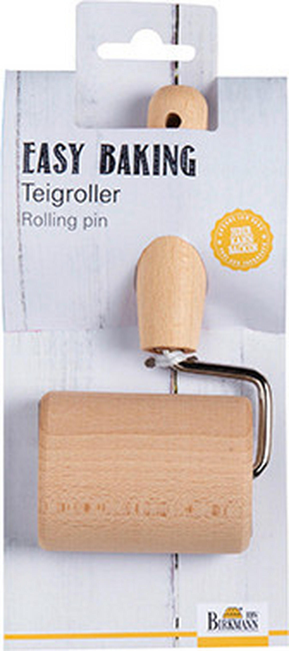 TEIGROLLER GERADE - Buchefarben, Basics, Holz (15/7/5cm) - Birkmann