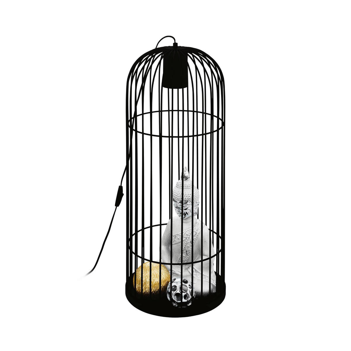 TISCHLEUCHTE - Schwarz, Design, Metall (27,5/72cm) - Eglo