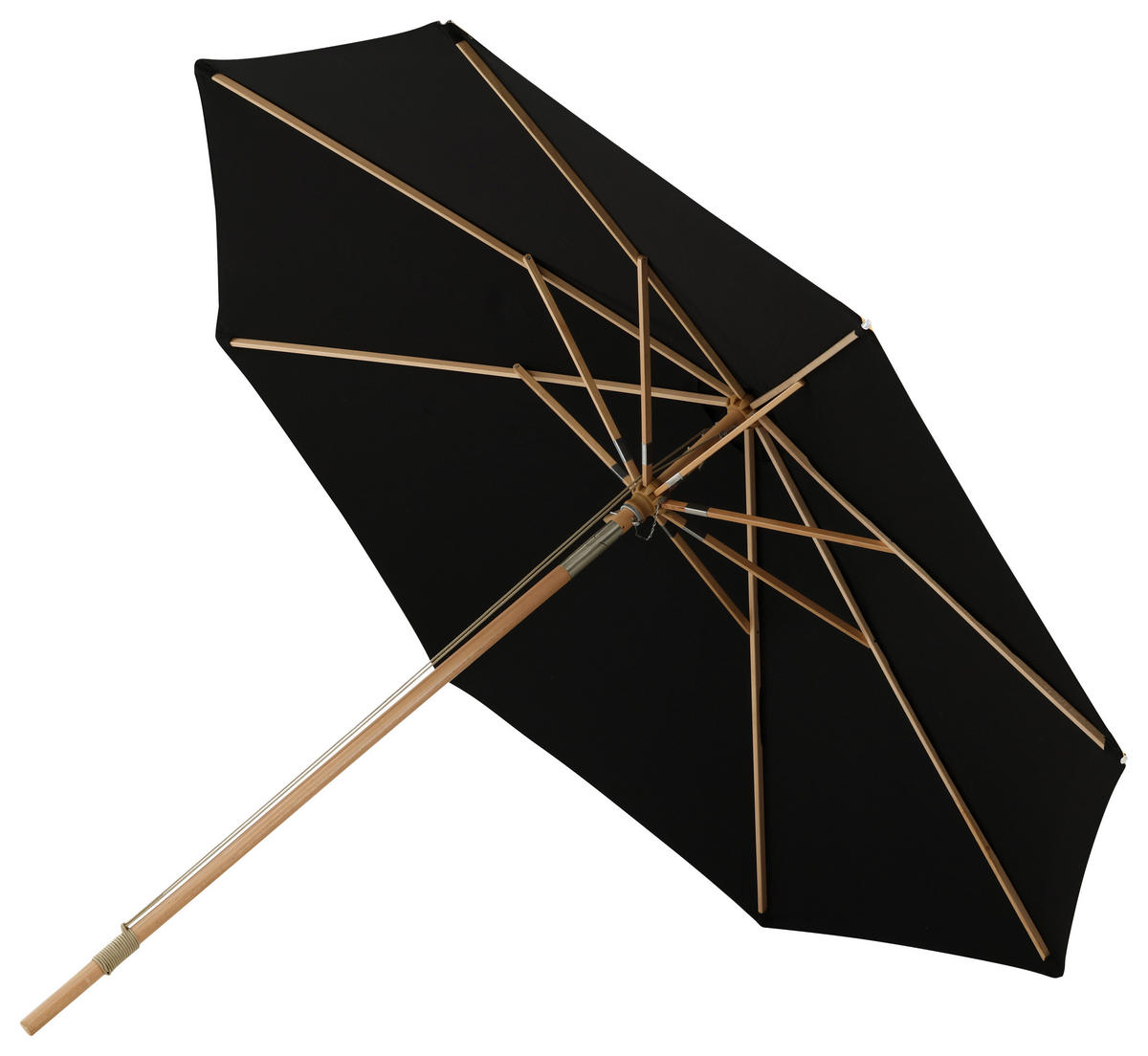 SONNENSCHIRM 330 cm  - Schwarz, KONVENTIONELL (330/258/330cm) - Gardenson