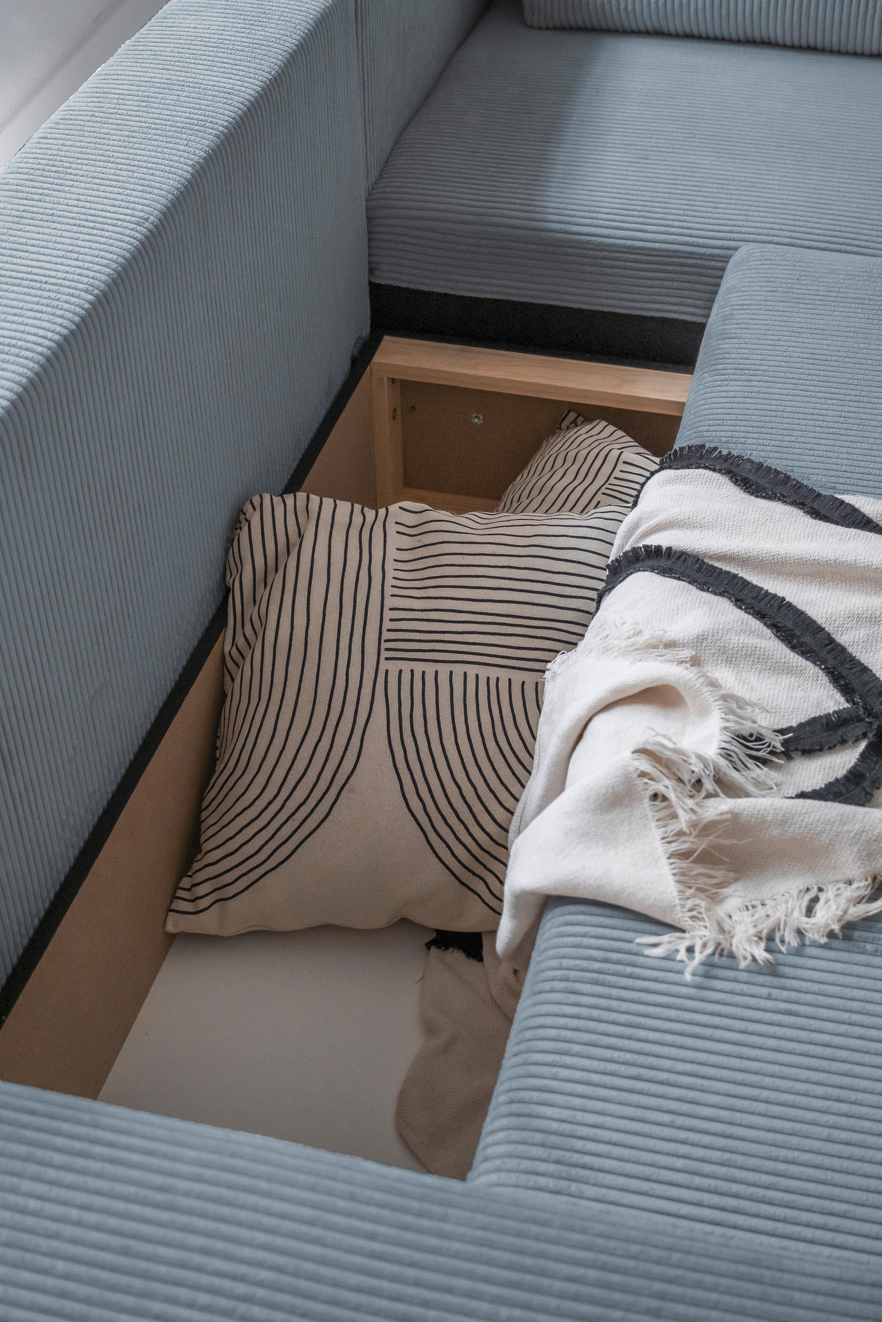 Thumbnail - Mid.you Ecksofa, Hellgrau, Textil, 6-Sitzer, Füllung: Schaumstoff, Ottomane rechts, L-Form, 247x194 cm, Made in EU, Lieg...