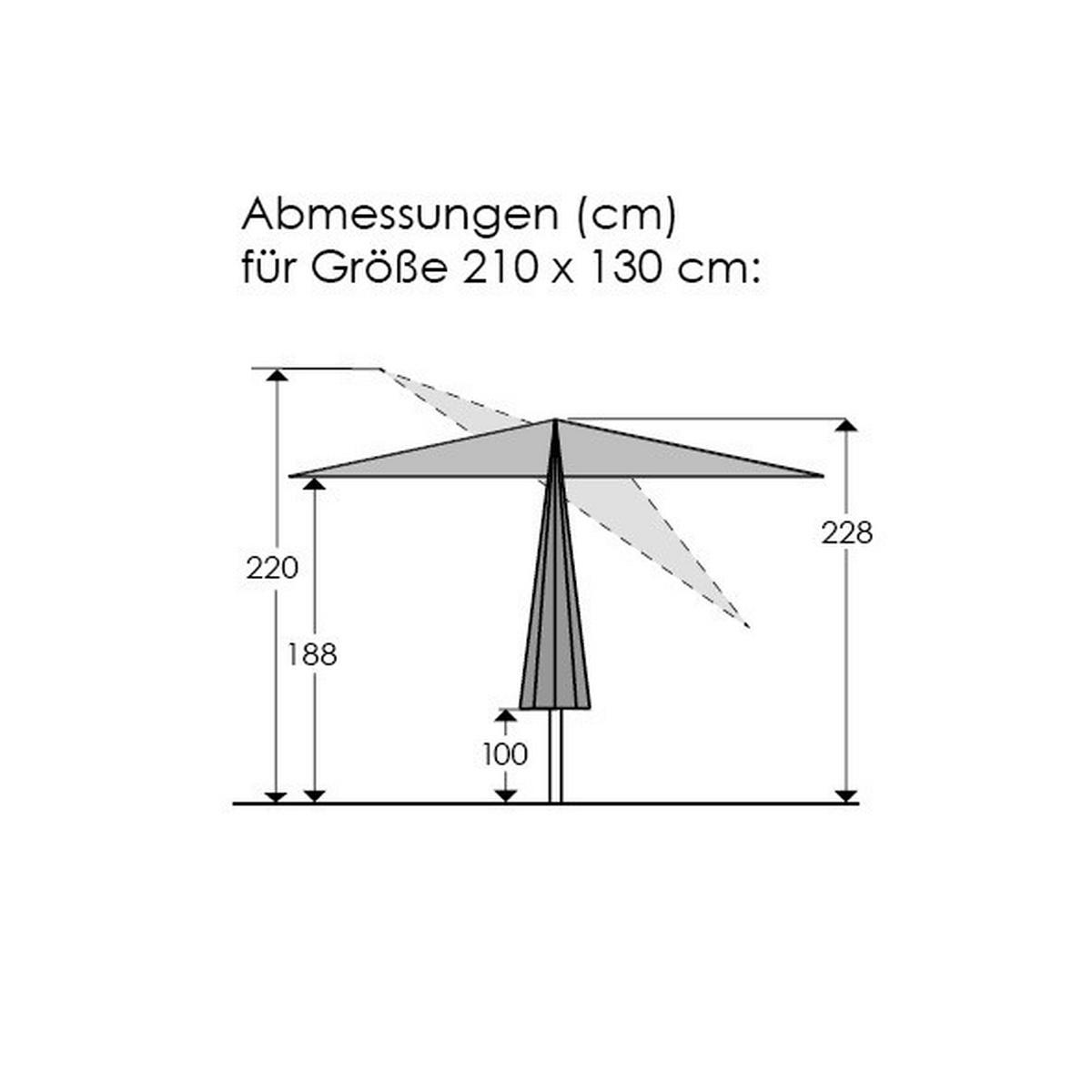 SONNENSCHIRM   - Anthrazit/Silberfarben, Basics, Textil/Metall (210/228/130cm) - Schneider