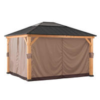 PAVILLON-SEITENTEIL   - Hellbraun, Basics, Textil (399/220cm)