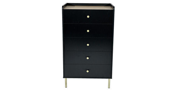 KOMMODE SNOW  in 70/121,6/40 cm  - Eichefarben/Goldfarben, Design, Holzwerkstoff/Metall (70/121,6/40cm) - Xora