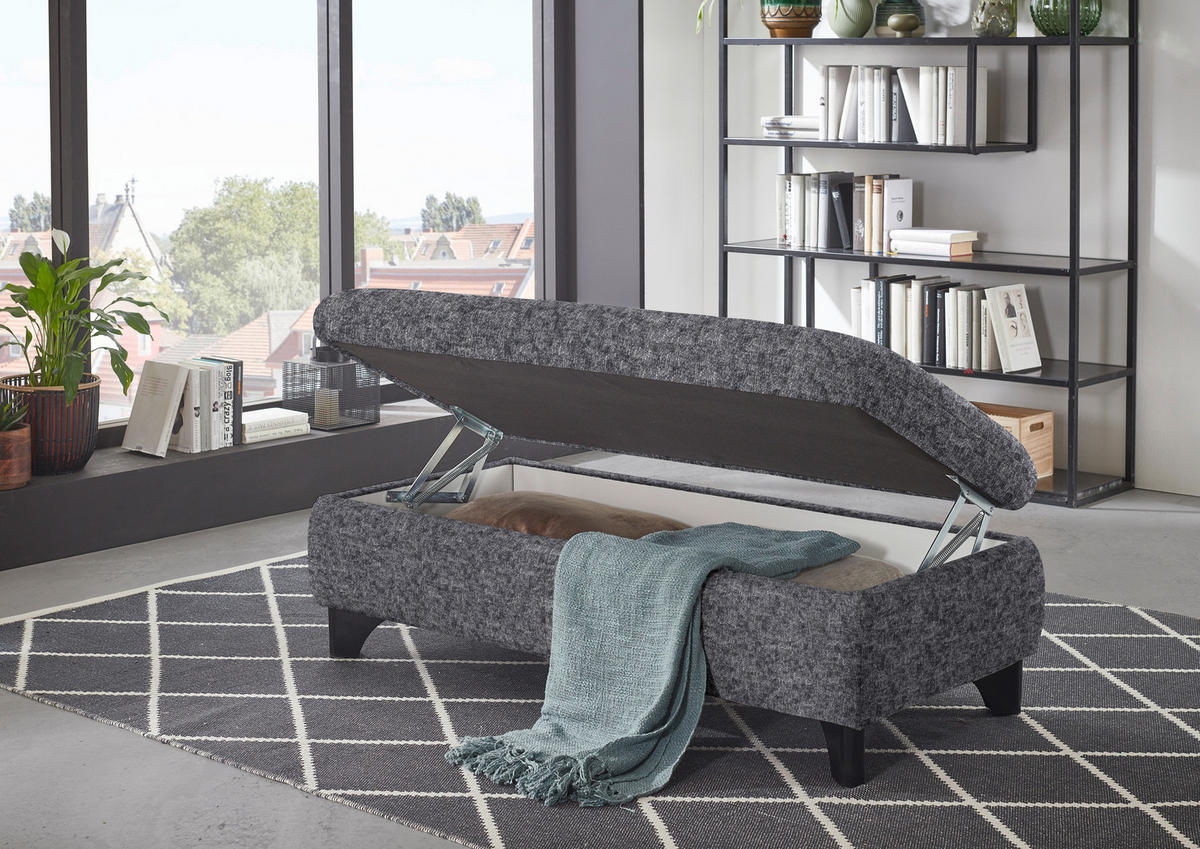 PALL i textil antracit  - svart/antracit, Klassisk, metall/textil (60/45/60cm) - MID.YOU