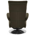 RELAXSESSEL in Leder Olivgrün  - Edelstahlfarben/Olivgrün, Design, Leder/Metall (78/112/85cm) - Cantus