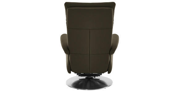 RELAXSESSEL in Leder Olivgrün - Edelstahlfarben/Olivgrün, Design, Leder/Metall (78/112/85cm) - Cantus