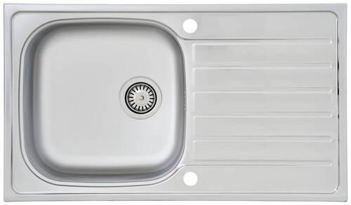 SPÜLE 1720DALLAS86X50  - Edelstahlfarben, Trend, Metall (86/17,5/50cm) - Respekta