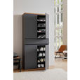 SCHUHSCHRANK 90/200/38 cm  - Graphitfarben/Schwarz, Design, Holzwerkstoff/Kunststoff (90/200/38cm) - Xora