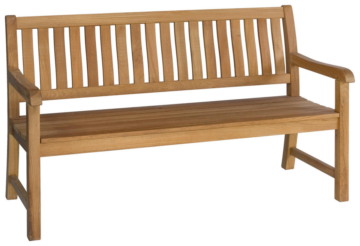 Gartenbank "Lexington" 150/93/61 cm Teakholz   - Teakfarben, LIFESTYLE, Holz (150/93/61cm) - Zebra 