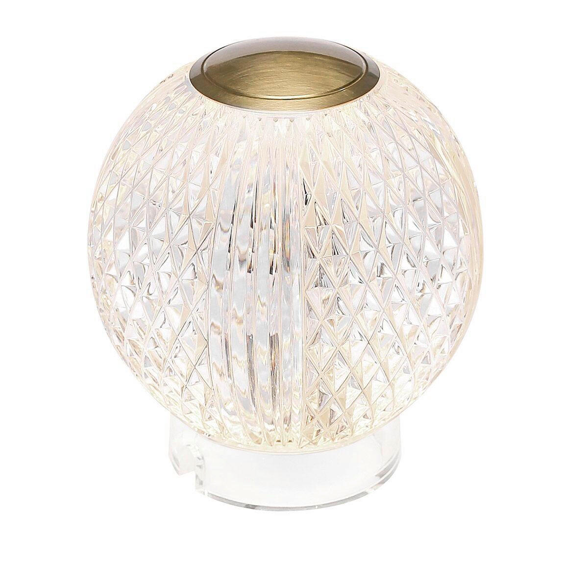 LED-TISCHLEUCHTE Alora 11,1/10,8 cm   - Messingfarben, KONVENTIONELL, Kunststoff/Metall (11,1/10,8cm) - Elstead Lighting