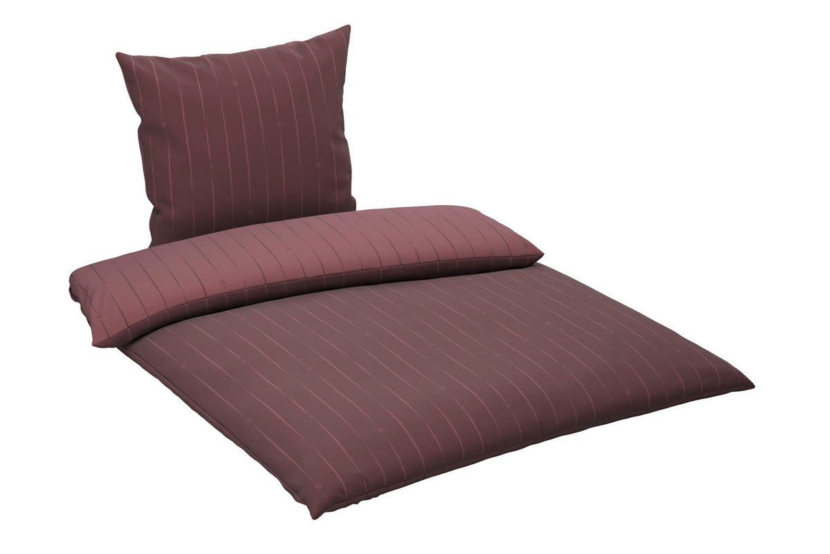 WENDEBETTWÄSCHE STRIPES DK Flanell 200/200 cm  - Kirschrot, Design, Textil (200/200cm) - Dieter Knoll