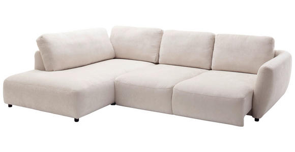 ECKSOFA  in Chenille Naturfarben  224/307 cm  - Schwarz/Naturfarben, KONVENTIONELL, Kunststoff/Textil (224/307cm) - Hom`in