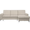 ECKSOFA in Webstoff Beige  - Beige/Schwarz, Konventionell, Textil/Metall (247/167cm) - Stylife