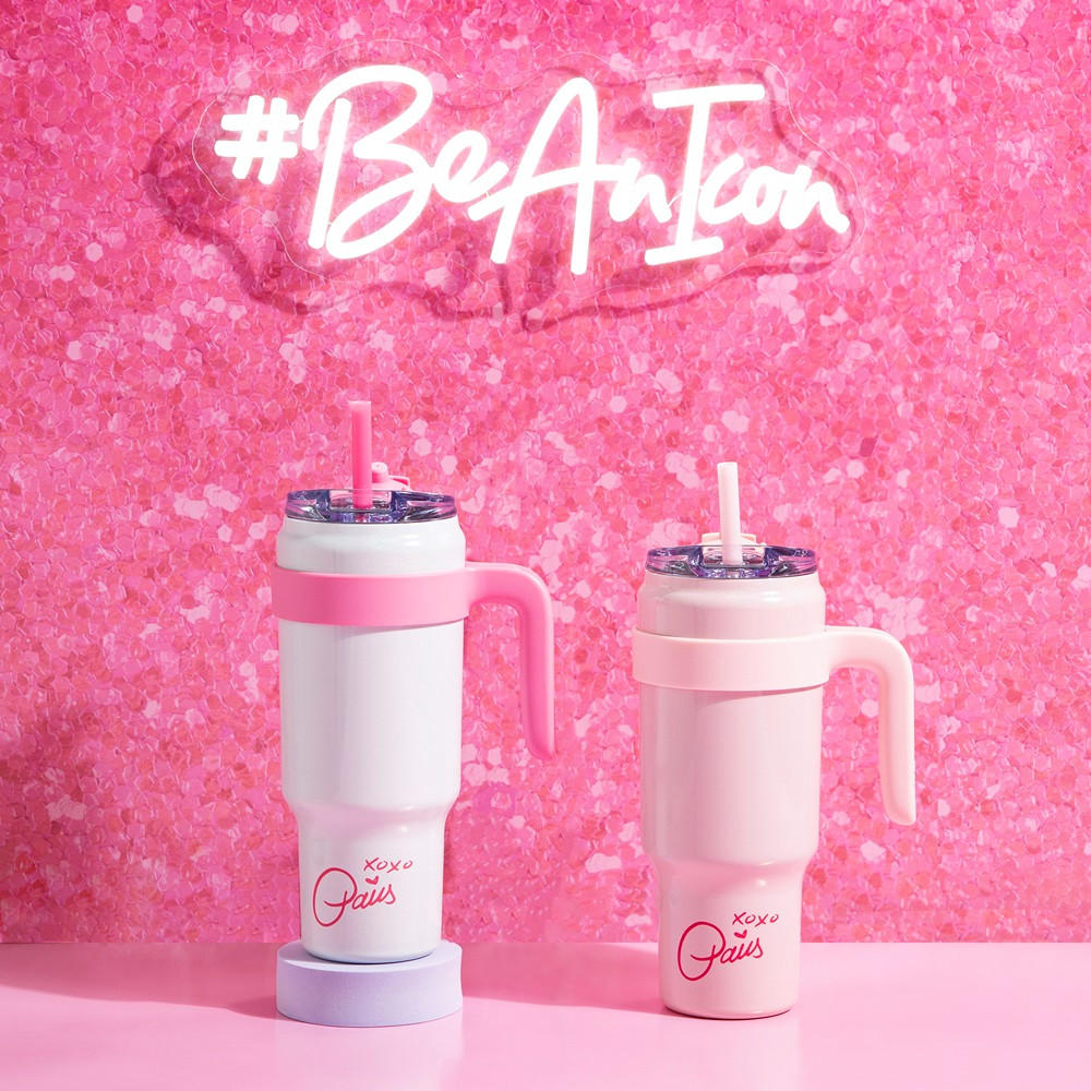 THERMOBECHER Paris Hilton 1 L  - Pink, Basics, Kunststoff/Metall (1180ml) - Paris Hilton