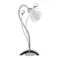 TISCHLEUCHTE Wendy 23/35 cm   - Chromfarben, KONVENTIONELL, Glas/Metall (23/35cm)