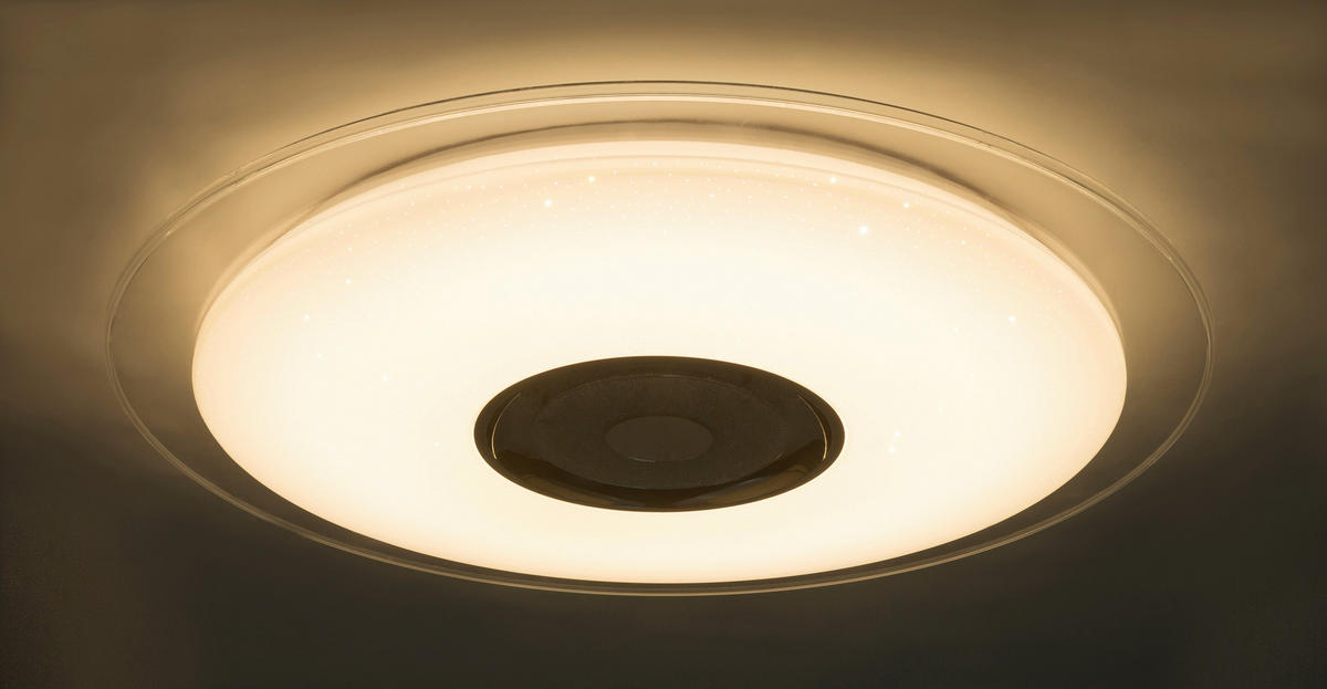 LED-DECKENLEUCHTE 60/6,1 cm   - Klar/Opal, Design, Glas/Kunststoff (60/6,1cm) - Globo