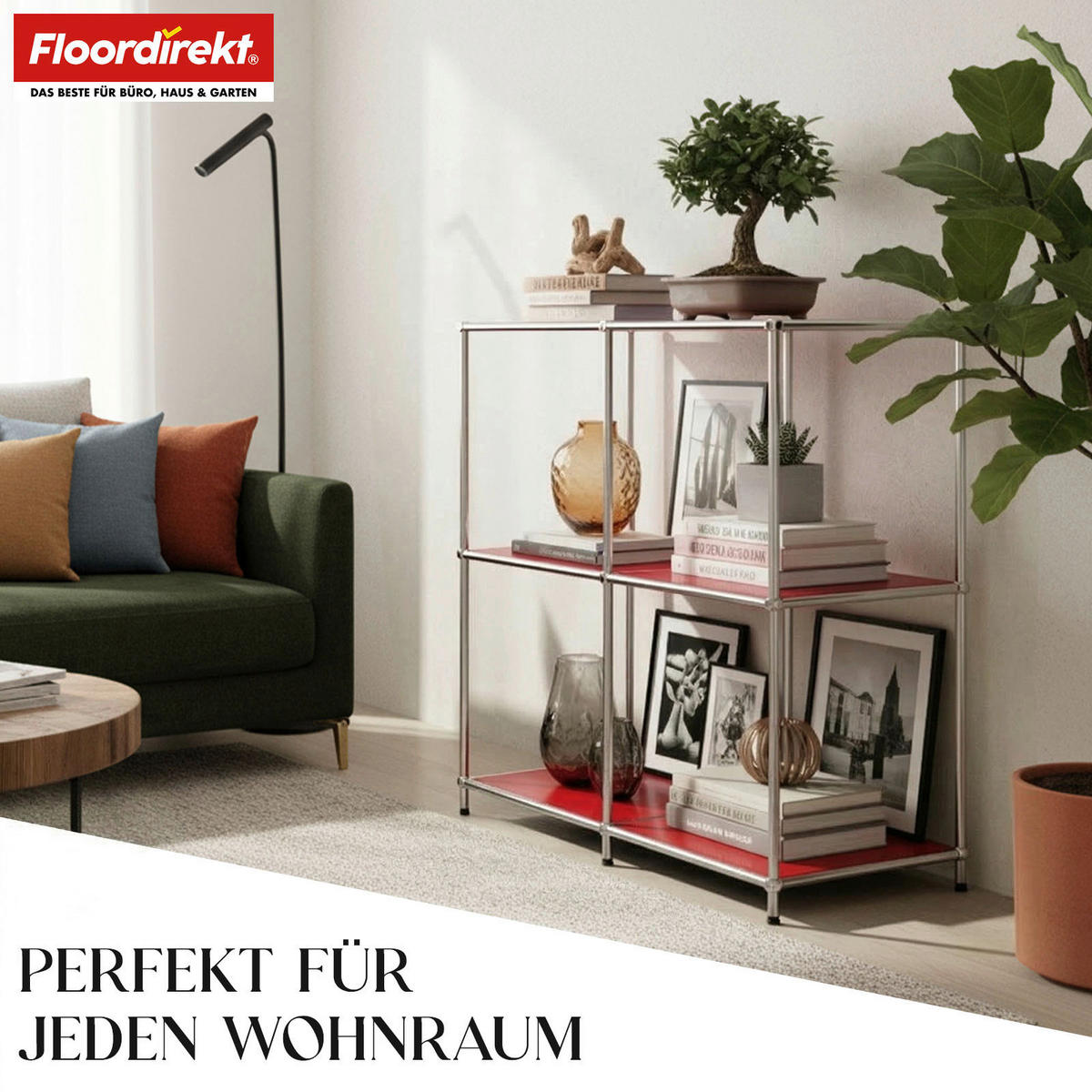 SIDEBOARD Concept Epure MK-027 78/82/40 cm  - Rot, Basics, Metall (78/82/40cm) - Floordirekt