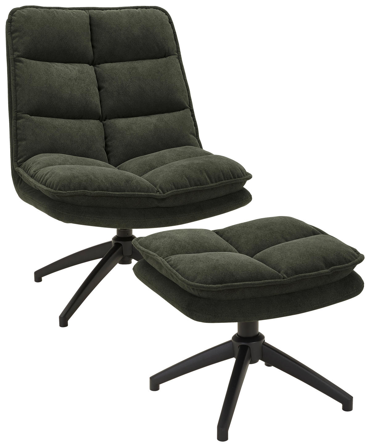 RELAX FOTEL SZETT - fekete/szürke, Design, textil/fém (65/92/81cm) - Hom`in