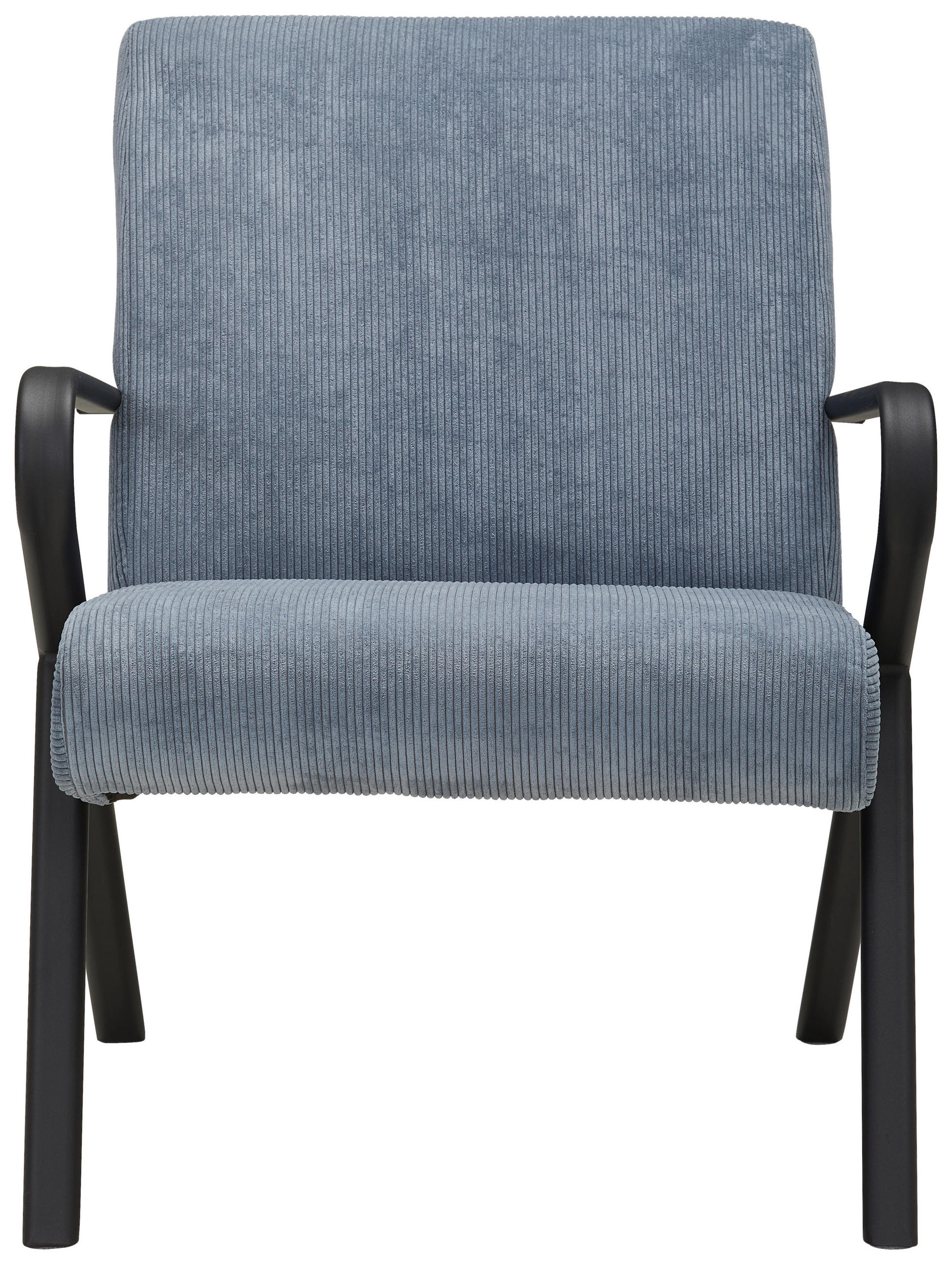 FÅTÖLJ i metall, textil gråblå  - gråblå/svart, Design, metall/textil (64/83/82cm) - Hom`in