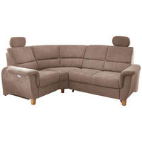 ECKSOFA in Struktur Hellbraun  - Wildeiche/Hellbraun, Konventionell, Holz/Textil (186/237cm) - Livetastic