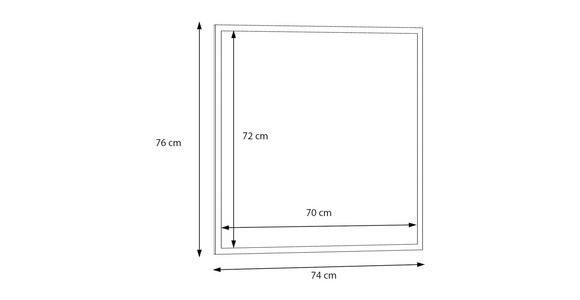 SPIEGEL 74/76/1,8 cm    in rechteckig  - Sandfarben, MODERN, Glas/Holzwerkstoff (74/76/1,8cm) - Carryhome