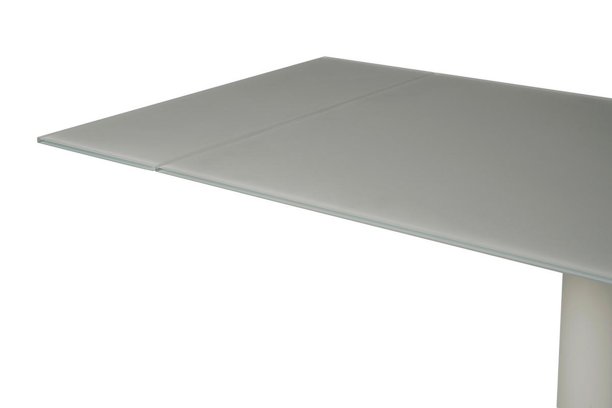 ESSTISCH in Metall, Glas 120-180/80/76 cm  - Taupe, Design, Glas/Metall (120-180/80/76cm) - Stylife