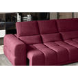 ECKSOFA Dunkelrot Chenille  - Schwarz/Dunkelrot, KONVENTIONELL, Kunststoff/Textil (290/203cm) - Carryhome