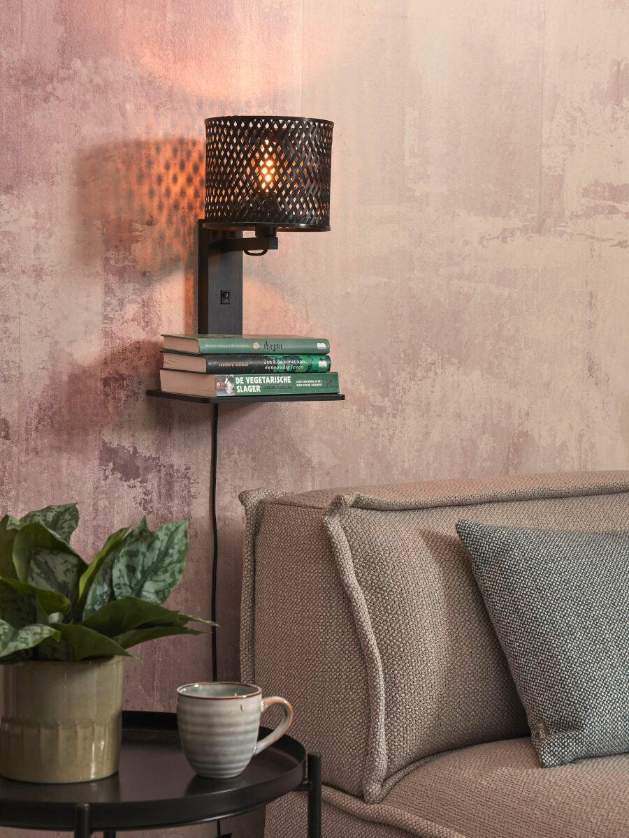 VÄGGLAMPA GOOD&MOJO  30/22/52 cm   - svart, Trend (30/22/52cm) - Good & Mojo