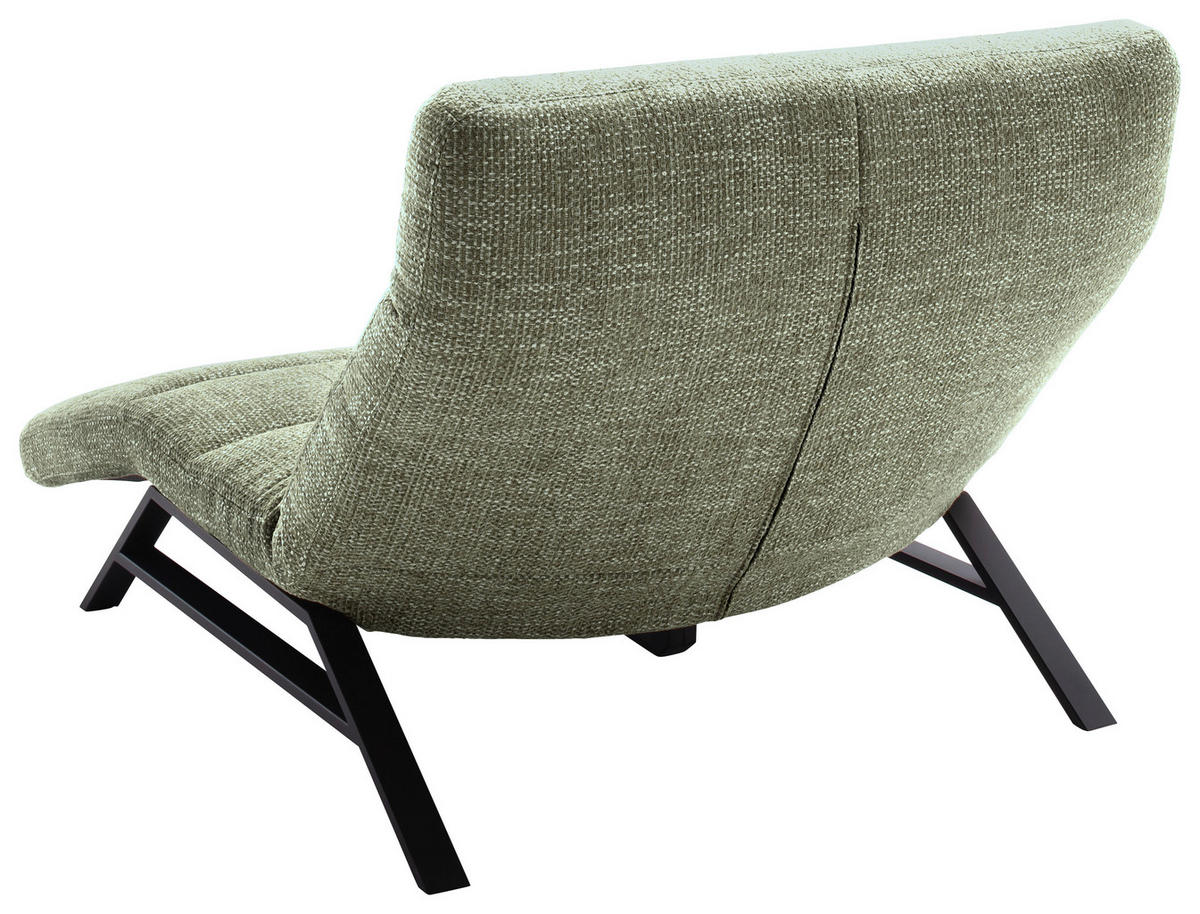 RELAXLIEGE Chenille Grün  - Schwarz/Grün, Design, Textil/Metall (120/54-113/158-198cm) - Pure Home Lifestyle
