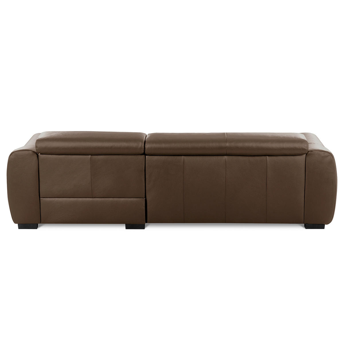 ECKSOFA  Echtleder Braun  - Schwarz/Braun, Design, Leder/Kunststoff (274/177cm) - Livetastic