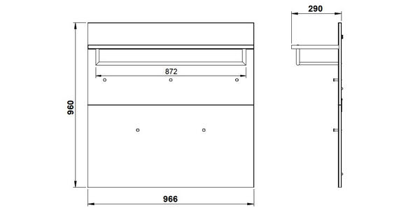 GARDEROBE 5-teilig in 200/197/40 cm - Kaschmir/Eichefarben, Design, Glas/Holzwerkstoff (200/197/40cm) - Voleo
