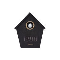 WECKER Riqueza Schwarz 13/15/7 cm  - Schwarz, Basics, Holzwerkstoff (13/15/7cm) - Karlsson
