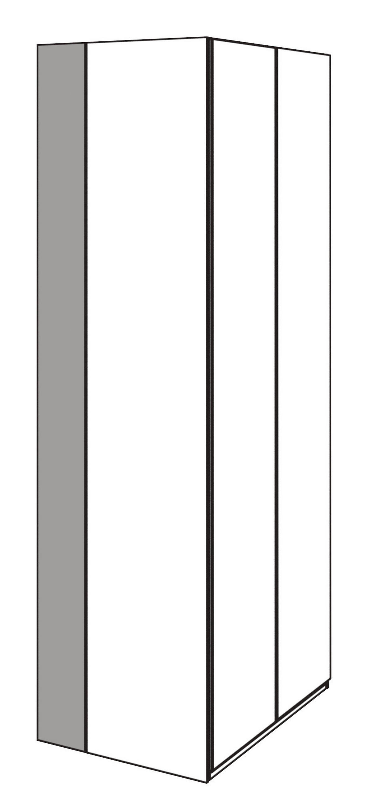 FALTTÜRENSCHRANK 300/236/58 cm 6-türig Weiß  - Chromfarben/Weiß, KONVENTIONELL, Glas/Holzwerkstoff (300/236/58cm) - Dieter Knoll