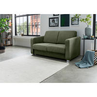 SCHLAFSOFA in Textil Dunkelgrün  - Chromfarben/Dunkelgrün, Basics, Kunststoff/Textil (159/88/87cm) - Livetastic