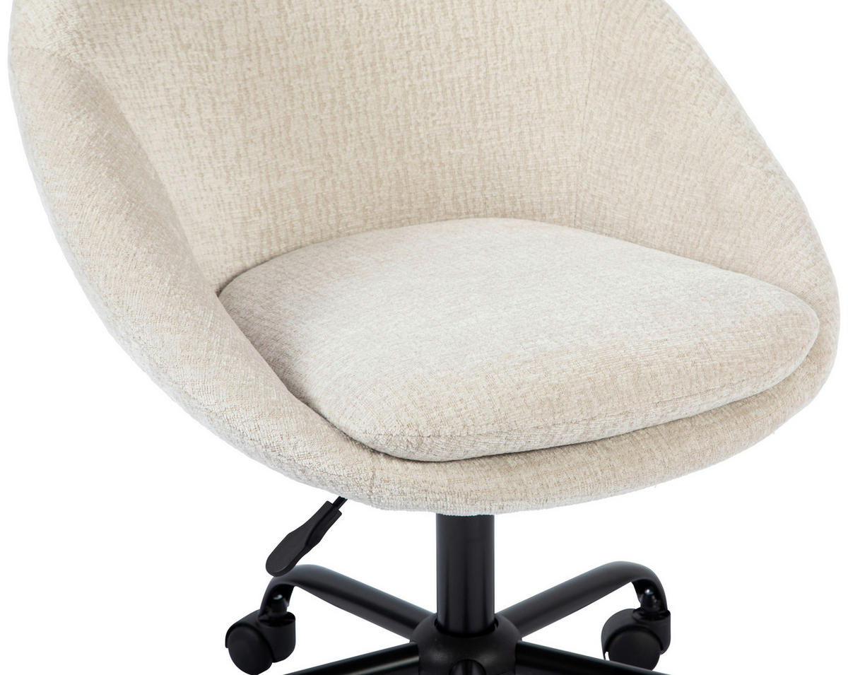 DREHSTUHL Struktur Weiß, Beige  - Beige/Weiß, MODERN, Kunststoff/Textil (62/79/87/61cm) - MID.YOU