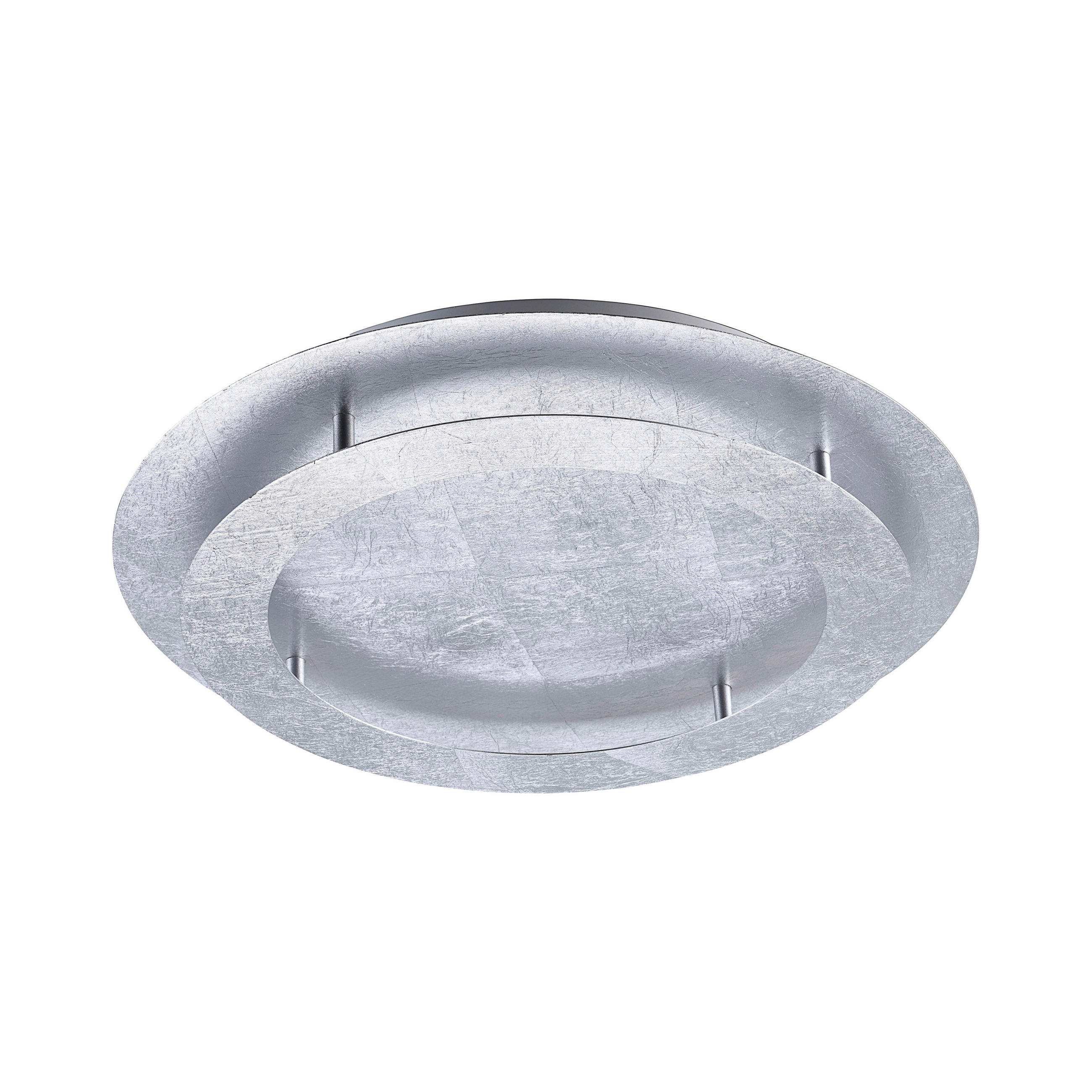 LED-DECKENLEUCHTE Nevis 50/50/8 cm   - Silberfarben, Design, Kunststoff/Metall (50/50/8cm) - Paul Neuhaus
