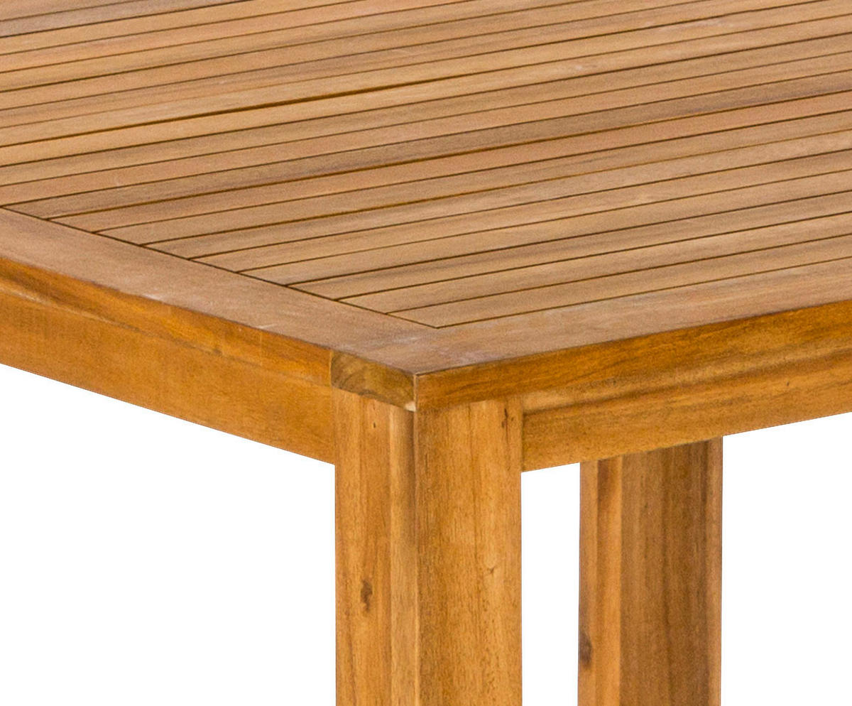 GARTENTISCH 110/110/75 cm Holz rechteckig  - Akaziefarben, ROMANTIK / LANDHAUS, Holz (110/110/75cm) - Gardenson
