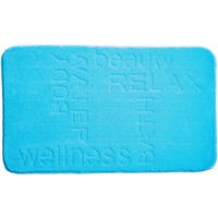 BADEMATTE Blau 50/80 cm  - Blau, Basics, Kunststoff/Textil (50/80cm) - Grund