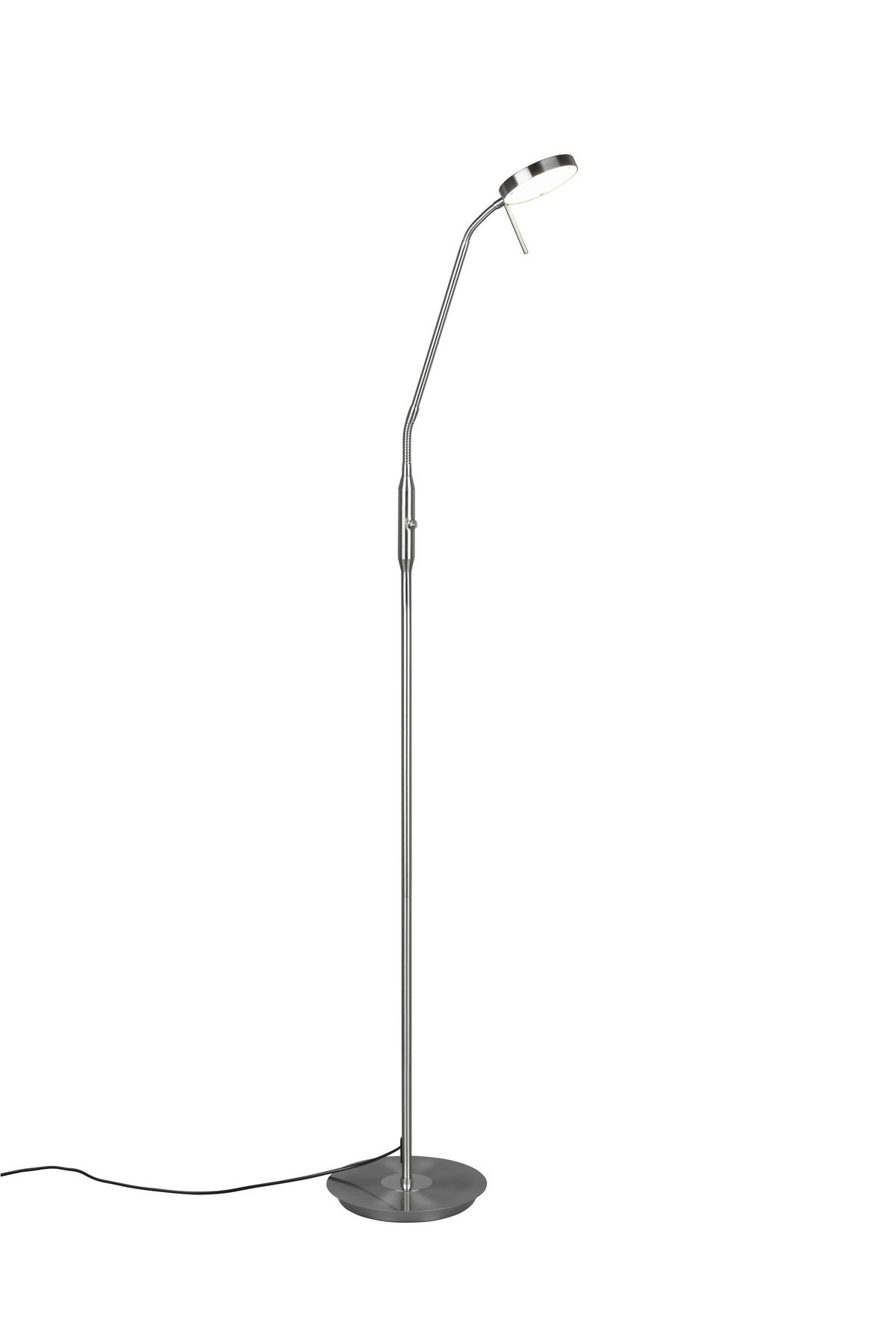LED-STEHLEUCHTE - Nickelfarben, Basics, Metall (145/25/50cm) - Trio Leuchten