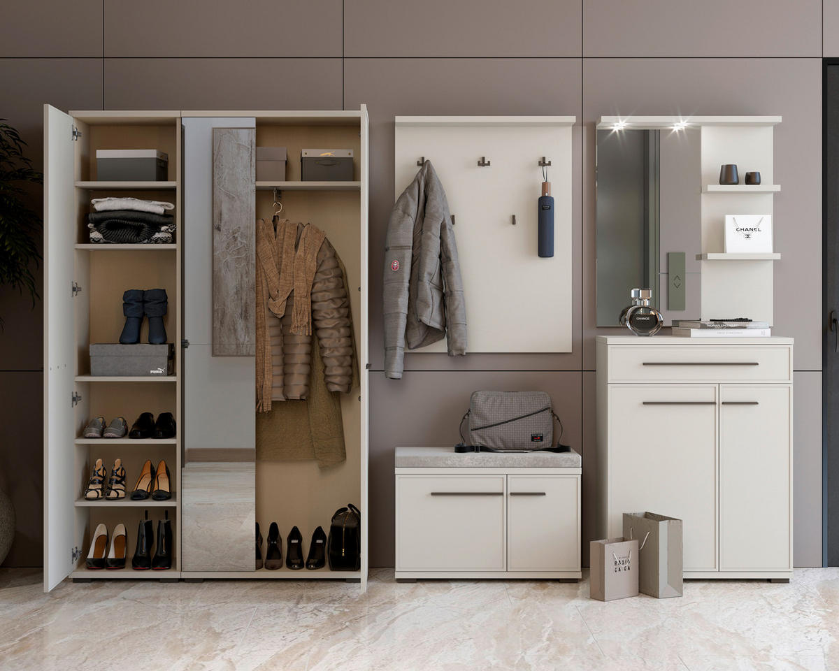 OMARA ZA ČEVLJE  - Moderno, umetna masa/leseni material (76/117/36cm) - Hom`in