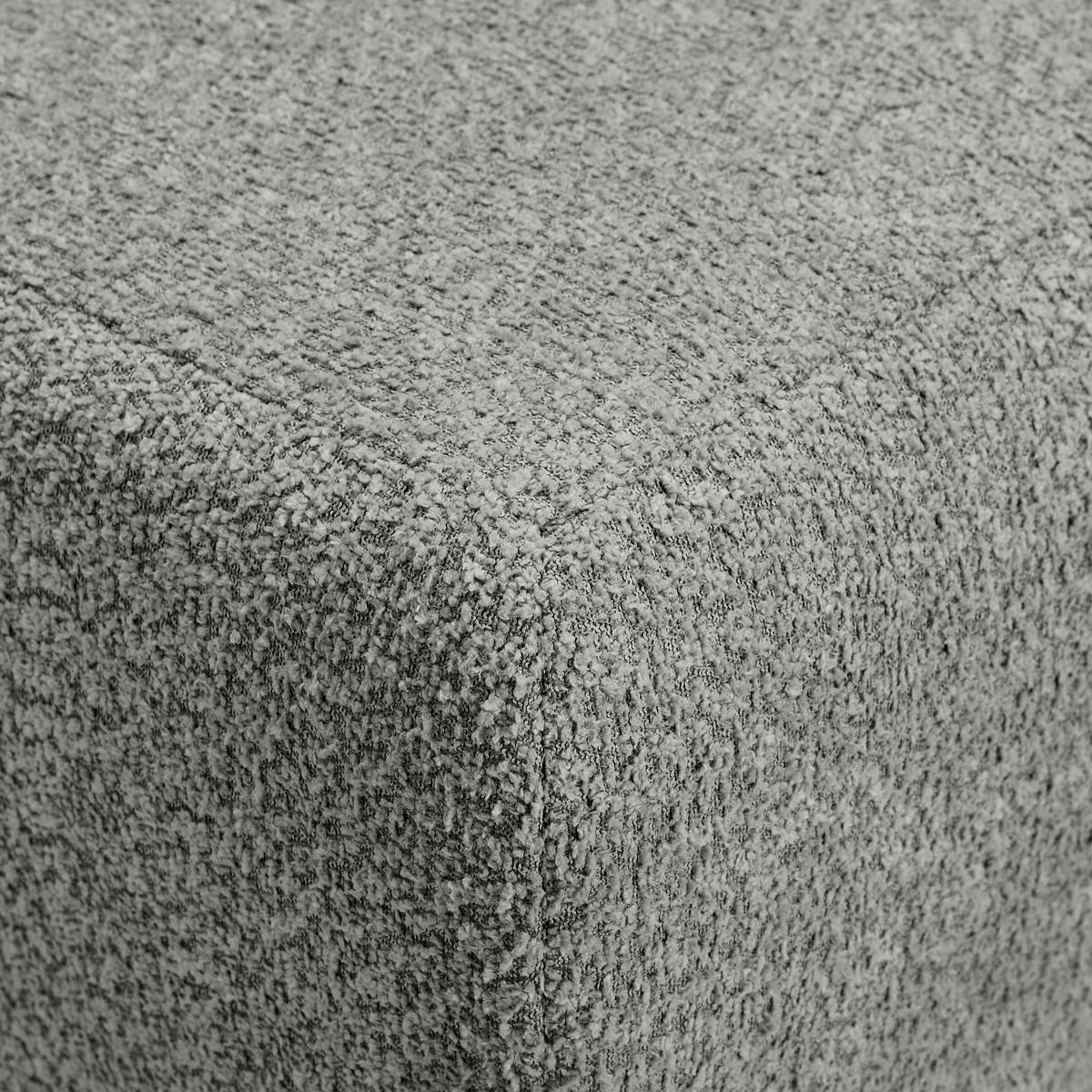 HOCKER Chenille Grau  - Schwarz/Grau, KONVENTIONELL, Textil/Metall (99/46/77cm) - Carryhome