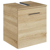 WASCHBECKENUNTERSCHRANK 45/49,8/38,3 cm  - Chromfarben/Eiche Bianco, KONVENTIONELL, Holzwerkstoff/Metall (45/49,8/38,3cm) - Sadena