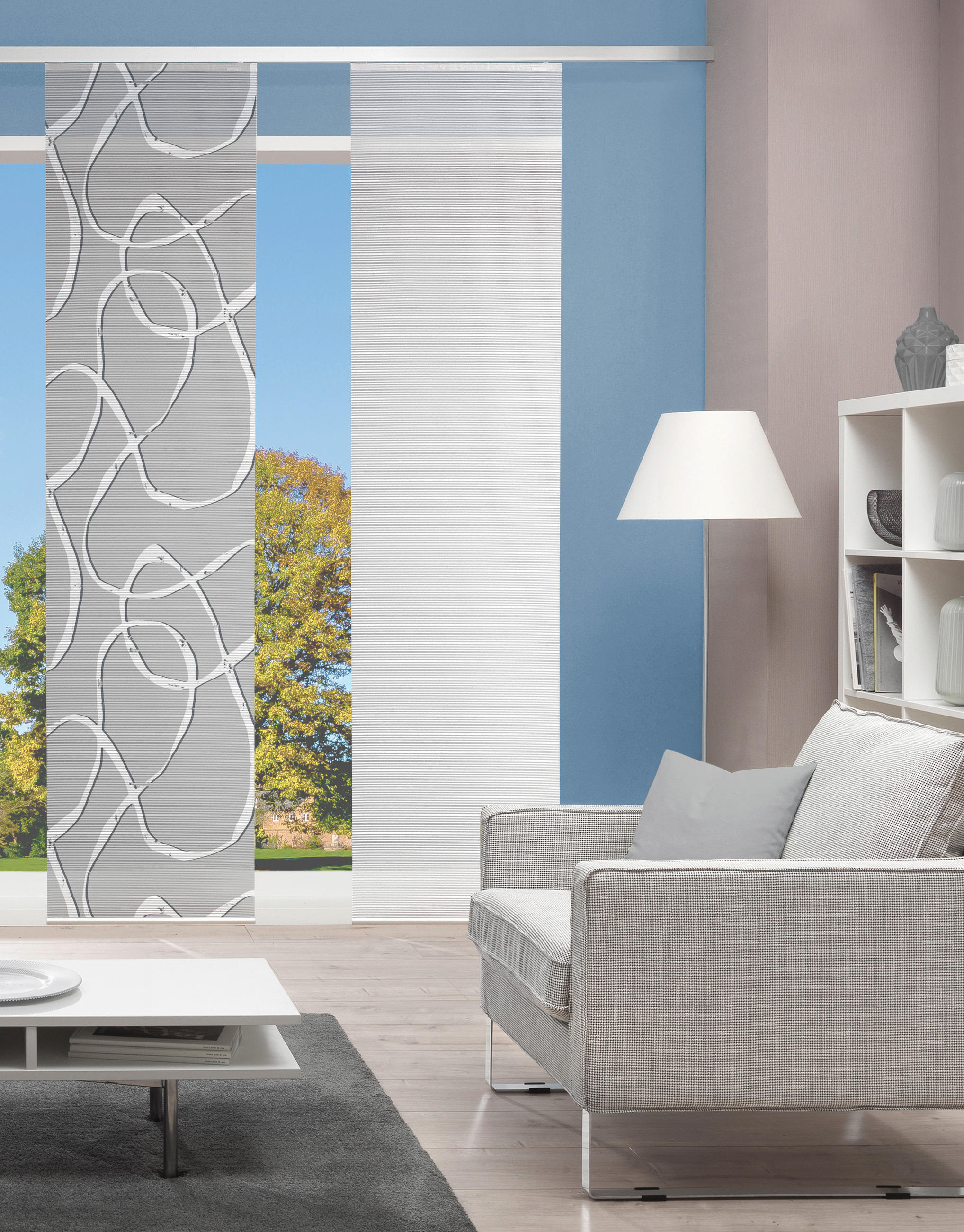 FLÄCHENVORHANG   blickdicht  60/260 cm   - Hellgrau, KONVENTIONELL, Textil (60/260cm)